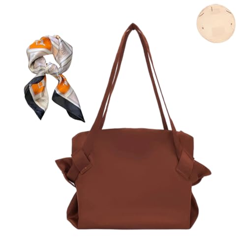 Generisch Eloure Saint Chevelle Bag,Eloure Collapsible Tote Shopping Bag,Large-Capacity Shoulder Messenger Bags for Travel (brown) von Generisch