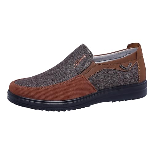 Generisch Equipment Schuhe Herren 45 Klassische, lässige Stoffschuhe, Moderne, geschäftliche, lässige, Bequeme, formelle Herrenlederschuhe Retro Herren Schuhe (Brown, 47) von Generisch