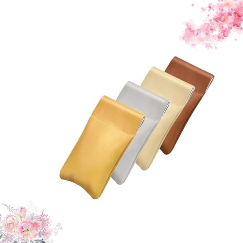 Generisch Erebloom Lederbeutel, personalisierter Leder-Organizerbeutel mit Druckknopfverschluss, Druckknopfverschluss, tragbare Mini-Kosmetiktaschen, zum Einkaufen und Reisen (G) von Generisch