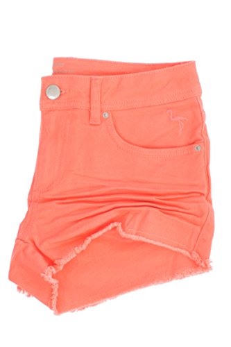 Generisch Esmara Damen Hotpants Pants Hüfthose Sommer Kurze Hose Fransen Jeans (Standard, 36, Orange) von Generisch