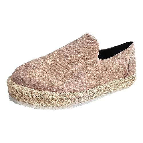 Generisch Espadrilles Für Damen Segeltuchschuhe Ballerina Schuhe Stoffschuhe Sommer Sommerschuhe Halbschuhe Slipper Bequem Frühling Leichte Ballerinas Sportlich Herren Flache von Generisch