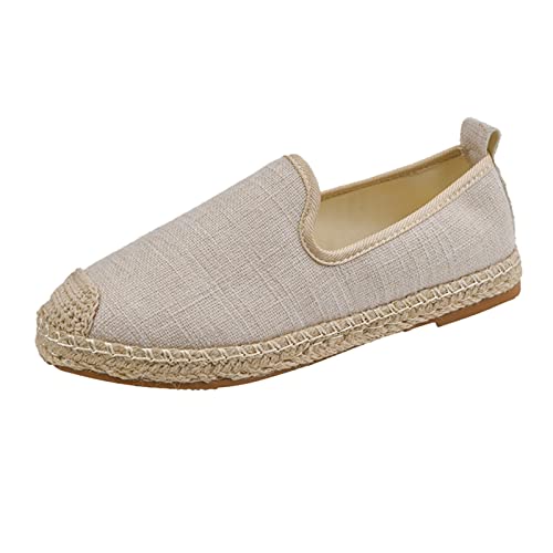 Generisch Espadrilles Für Damen Segeltuchschuhe Ballerinas Sportlich Sommer Schuhe Halbschuhe Ballerina Slipper Sommerschuhe Herren Frühling Leichte Bequem Flache Stoffschuhe von Generisch