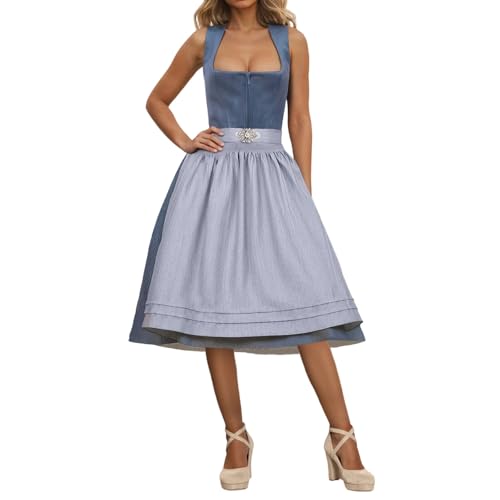 Generisch Etuikleid Damen Elegant, Dirndl Kleider Damen Dirndl KostüM Kleidung Kleider Midi - Trachtenkleid Elegant Dirndlbluse für Oktoberfest Outfit für Oktoberfest, Karneval von Generisch