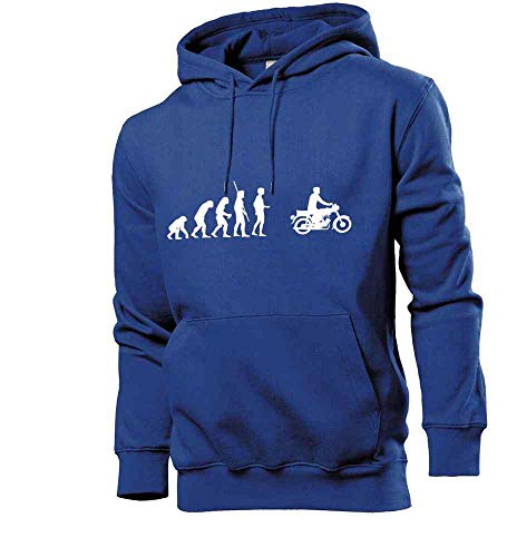 Generisch Evolution Simson Moped Männer Hoodie Sweatshirt Royalblau L von Generisch