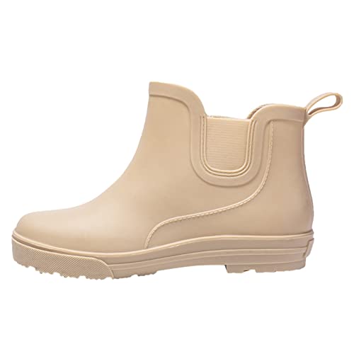 Generisch Extra Breite Schuhe Damen Weite K mit Baumwolle innen Regenstiefel Outdoor Gummi Wasserschuhe Highheels Schuhe Damen Lack (B, 39) von Generisch