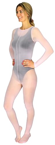 Generisch Extra großer glänzender Bodystocking, rose, 46 von Mona's Choice