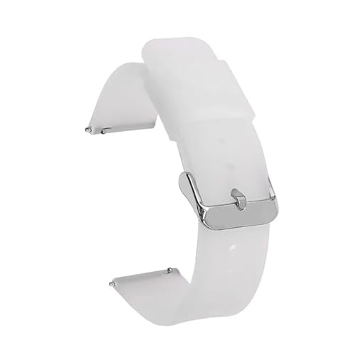 Generisch FYXT 14 Mm 16 Mm 18 Mm 19 Mm 20 Mm 21 Mm 22 Mm 24 Mm Schnellverschluss-Uhrenarmband Aus Weichem Silikon(Translucent silver,14mm) von Generisch