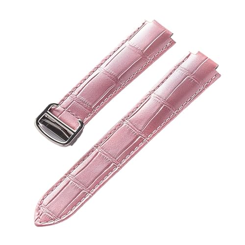 Generisch FYXT Kompatibel Mit Blue Balloon Lederuhr Mit Herren- Und Damen-Kalbsleder-Faltband Groß, Mittel Und Klein(Pink,20X12mm) von Generisch