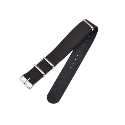 Generisch FYXT Uhrenarmband, 18 mm, 20 mm, 22 mm, 24 mm, schwarze Schnalle, Uhrenzubehör(Black-silver buckle,22mm) von Generisch