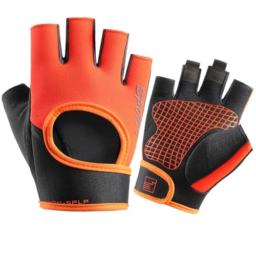 Generisch Fahrradhandschuhe Damen Herren Halbfinger Fahrrad Handschuhe Anti-Rutsch Stoßdämpfende Reithandschuhe Unisex Sommer Radhandschuhe für Motorräder Fahrräder MTB-Handschuhe Radsporthandschuhe von Generisch