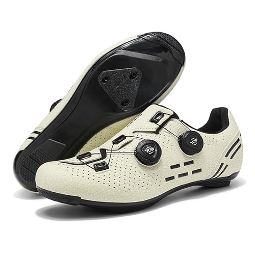 Generisch Fahrradschuhe Radschuhe Hard Socket Autobahn Schloss Schuhe Mountainbike Hilfsschuhe (Weiß (Straßensperrschuhe),38) von Generisch