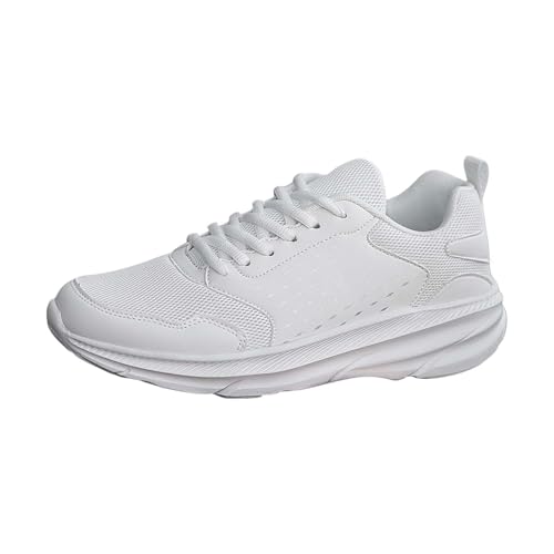 Generisch Fashion Spring And Summer Men Sports Shoes Flat Bottom Lightweight Mesh Breathable Slip On Comfortable Solid Color Simple Features: Wasser Schuhe Herren (White, 39) von Generisch