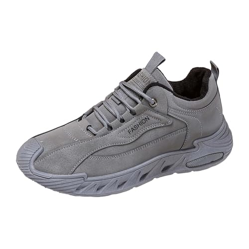Generisch Fashion Spring And Summer Men Sports Shoes Flat Bottom Lightweight Mesh Breathable Slip On Comfortable Solid Color Simple Features: compatible with Motorrad Schuhe Herren 46 (Grey, 40) von Generisch