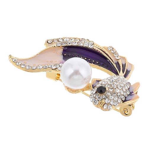 Generisch Faszinierende Brosche mit Farbverlaufsschwanz für Unterwasserbekleidung Modisches Accessoire für Kleider Schals Pullover von Generisch