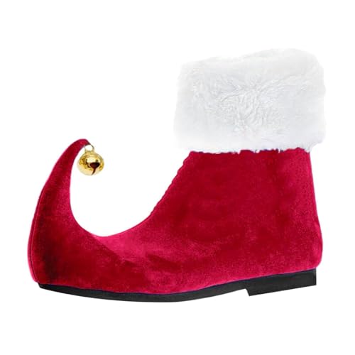 Generisch Festive Footwear for Adults Christmas Costume Accessories Damen Absatz 42 (Red, 42) von Generisch