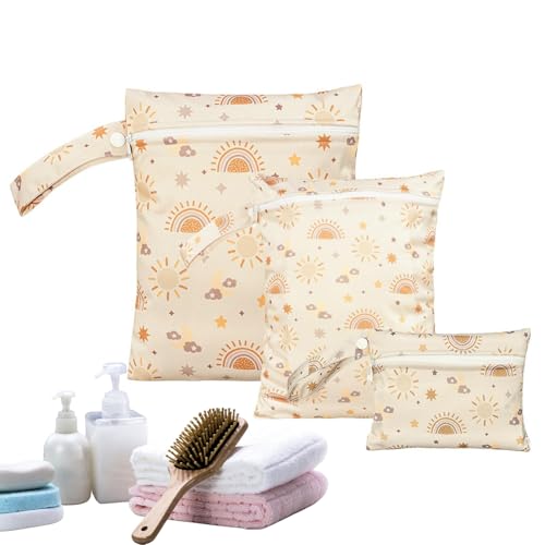 Generisch Feuchtetasche Für Badebekleidung - Sporttasche 3er Set - Wasserfeste Windelorganizer Aufbewahrungsbeutel Für Kinder Erwachsene Camping Schwimmbad Reisen Wanderurlaub von Generisch