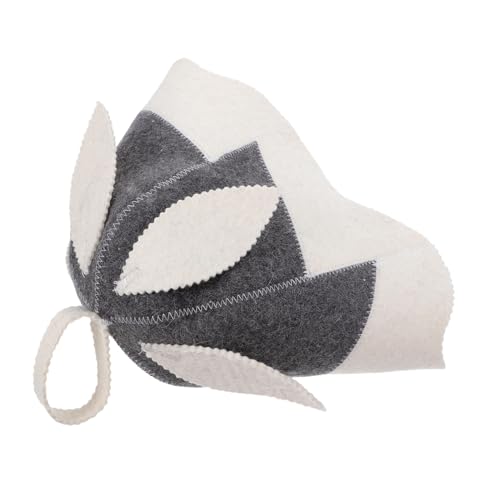 Generisch Filz Saunahut für Damen und Herren Kreativer Blattform für Dampfbad Spa und Sauna Weiche Komfortable und Pflegeleichte Kopfbedeckung für Entspannende von Generisch