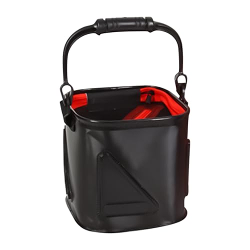 Generisch Fishing Bucket, Wider Handle Foldable Fishing Organizer 26x26x24cm, Multi-Functional Tackle Storage Bag, Transport Box for Kayaks, Camping, Beach, Boat Use von Generisch