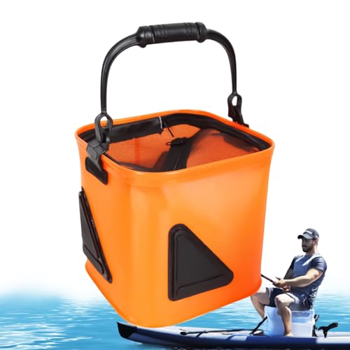 Generisch Fishing Bucket - Live Fish Bucket | Bait | Wider Handle Foldable Fishing Organizer | Multi-Functional Sports & Outdoors Accessory for Transport Kayaks Car Beach Boat Bank Outdoor von Generisch