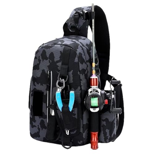 Generisch Fishing Tackle Bag, Oxford Fly Backpack, 13.78x1.18in Comfortable Storage Boxes Wraps, Multifunctional Tackles Pack, Outdoor Gear Set Adventures for Women and Men von Generisch