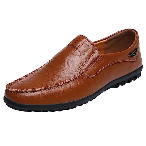 Generisch Flache Loafer für Herren, Slip-On, Business-Kleiderschuhe, zum Fahren, lässig, Boot, weiche Schuhe Schuhe Sneaker Herren Ohne Schnürsenkel (BW1, 47) von Generisch