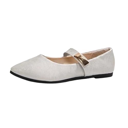 Generisch Flache Schuhe Damen Mary Jane Ballerinas, Elegant Walkingschuhe Bequem für die Freizeitschuhe Loafers Halbschuhe Ohne Schnürsenkel Schuhe Mokassins Outdoorschuhe von Generisch