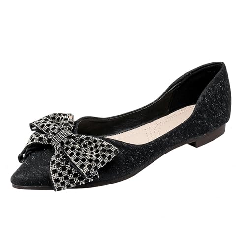 Generisch Flache Schuhe Mit Spitzer Zehenpartie Und Schleife Für Damen, Bequeme Slipper Für Elegante Freizeit Generisch Flache Schuhe Mit Spitzer Zehenpartie Und Schleife Für Damen, Bequeme Slipper Für Elegante Freizeit von Generisch
