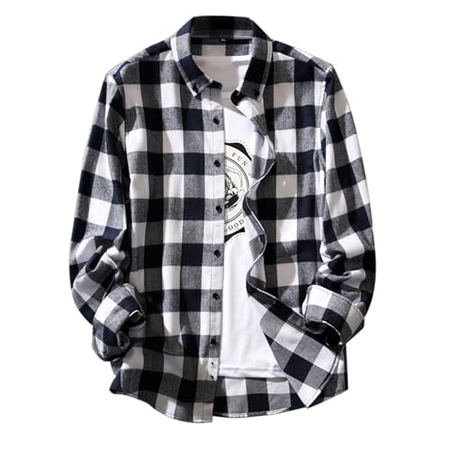 Generisch Flanellhemd Herren Kariert Button Down Flanellhemden Kariertes Karohemd Holzfällerhemd Oktoberfest Regular Fit Outdoor Freizeithemden Herren Langarm von Generisch
