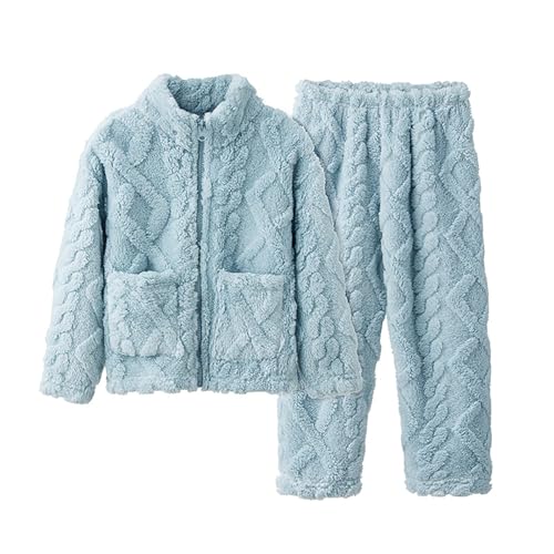 Flauschige Schlafanzug Kinder Jungen Mädchen Schlafanzüge Warme Fleece Pyjama Set Kleinkind Winter Langarm Hausanzug Nachtwäsche Pjs Mit Lange Oberteile Und Hosen Lose von Generisch