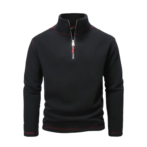 Generisch Fleece Pullover Men's 1/4 Zip Fleece Sweatshirt with Stand-Up Collar Winter Warm Thick Jumper Hoodie Winter Jumper Long Sleeve Turtleneck Pullover Work Jumper Cardigan Herren Pullover Mit Generisch Fleece Pullover Men's 1/4 Zip Fleece Sweatshirt with Stand-Up Collar Winter Warm Thick Jumper Hoodie Winter Jumper Long Sleeve Turtleneck Pullover Work Jumper Cardigan Herren Pullover Mit von Generisch