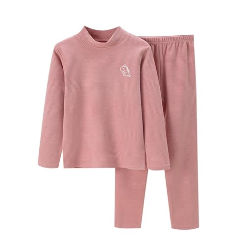 Generisch Fleece Pyjama Set Kinder - Rundhals Kleidung Sweatjacke Pullover + Hose Baumwolle Weiche Unisex Pyjama Herbstkleidung Kinderbademantel Kleinkind Winter Langarm Nachtwäsche Bademantel Kind von Generisch