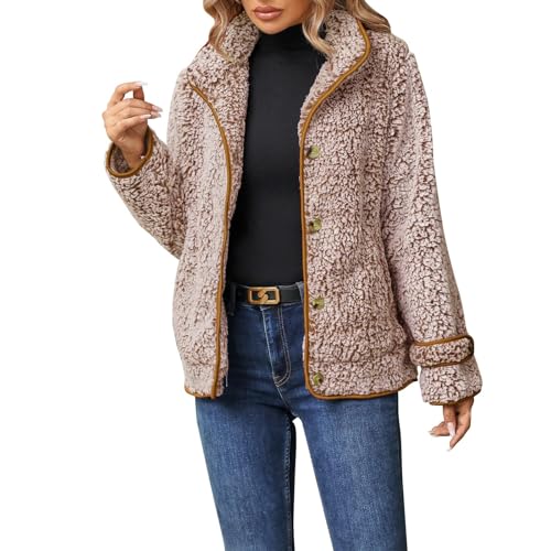 Generisch Fleecejacke Damen Teddy-Fleece Jacke Warm Winterjacke Teddyjacke Einfarbige Plüschjacke Fleece Jacken Verdickt Mantel Wintermantel Sale Damen Kaffee M Generisch Fleecejacke Damen Teddy-Fleece Jacke Warm Winterjacke Teddyjacke Einfarbige Plüschjacke Fleece Jacken Verdickt Mantel Wintermantel Sale Damen Kaffee M von Generisch