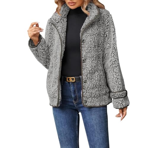 Generisch Fleecejacke Damen Teddy-Fleece Jacke Warm Winterjacke Teddyjacke Einfarbige Plüschjacke Fleece Jacken Verdickt Mantel Wintermantel Sale Damen Schwarz XXL Generisch Fleecejacke Damen Teddy-Fleece Jacke Warm Winterjacke Teddyjacke Einfarbige Plüschjacke Fleece Jacken Verdickt Mantel Wintermantel Sale Damen Schwarz XXL von Generisch