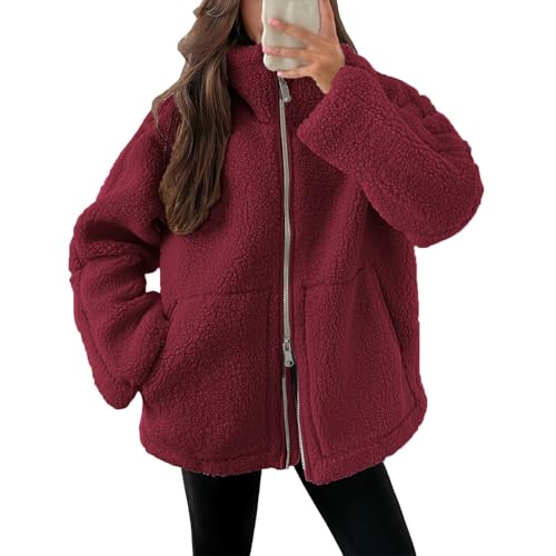 Generisch Fleecejacke-Damen-Warm,-Teddyjacke-Damen-Warme-Doppelschneidiger-Samt-Jacke-Dicke-Freizeit-Winterjacke-Einfarbig-Fleecejacke-mit-Taschen-Reißverschluss-Wintermantel-2024-Neueste-Plüschjacke Generisch Fleecejacke-Damen-Warm,-Teddyjacke-Damen-Warme-Doppelschneidiger-Samt-Jacke-Dicke-Freizeit-Winterjacke-Einfarbig-Fleecejacke-mit-Taschen-Reißverschluss-Wintermantel-2024-Neueste-Plüschjacke von Generisch