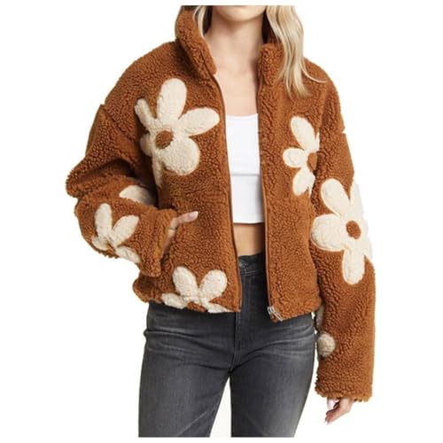 Generisch Fleecejacke Damen Winterjacke Damen Warm Teddyjacke Stehkragen Blumen Drucken Teddy Mantel Kurz Reißverschluss Wintermantel Winte Frauen Übergangsjacke Vliesjacke Plüschjacke Outdoorjacke Generisch Fleecejacke Damen Winterjacke Damen Warm Teddyjacke Stehkragen Blumen Drucken Teddy Mantel Kurz Reißverschluss Wintermantel Winte Frauen Übergangsjacke Vliesjacke Plüschjacke Outdoorjacke von Generisch