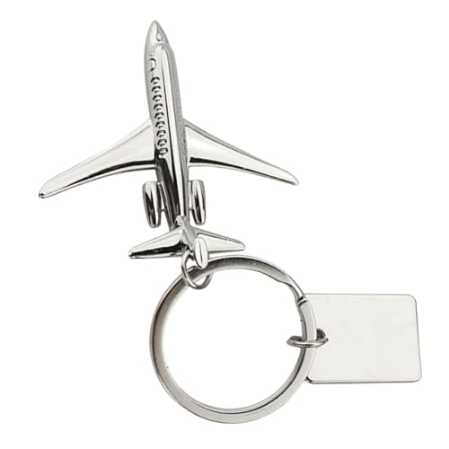 Generisch Flugzeugmodell-Schlüsselanhänger | -Flugzeugmetall-Schlüsselanhänger mit Gravur - Handgefertigter Reise-Flugzeug-Flugzeug-Anhänger für Damen und Herren von Generisch