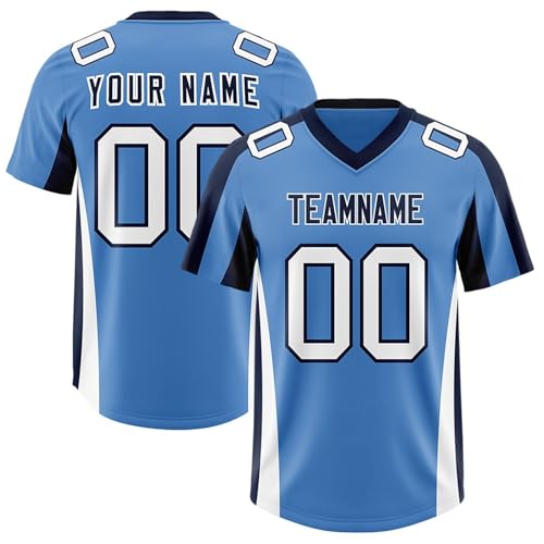 Generisch Football Trikot Damen, Personalisiert American-Football Custom Jersey Personalized Team Name & Number Sports Uniform Für Kinder Erwachsene Junge Mädchen Herrn Football (S, 7) von Generisch