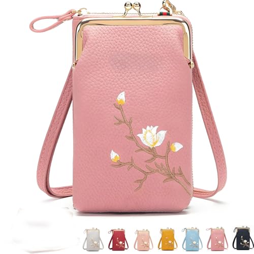 Generisch Forever Savour Women's Slingbag Phonepurse, Crossbody Bags for Women Travel, with Mobile Cell Phone (Dark pink) von Generisch