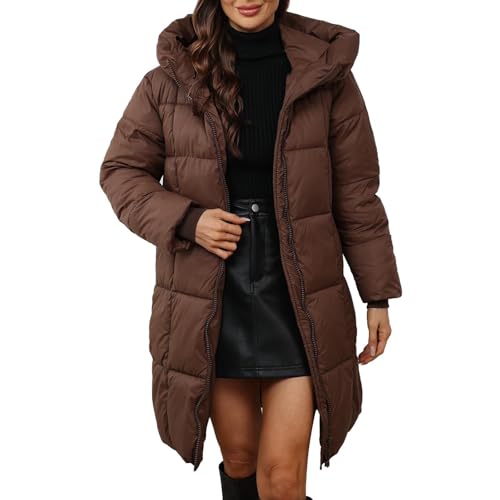 Generisch Fragen Zur Bestellung Winterjacke Damen Warm Lang Steppmantel Winter Mantel Steppjacke Parka Mit Kapuze Outdoorjacke Wintermantel Übergangsjacke Elegante Black Friday Angebote 2024 von Generisch