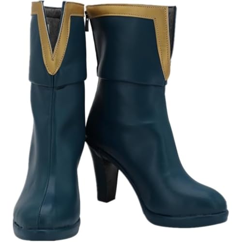 Generisch Frauen Anime Cosplay Stiefel Für Miki Sayaka Fancy Bühne Performance Requisiten Schuhe Custom Made Halloween Christma Comic Con (Grün,49) von Generisch