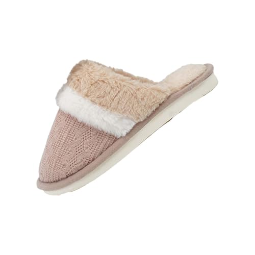 Generisch Freizeit Hausschuhe，Dicker Sohle Slippers，Bequeme Rutschfest Baumwollpantoffeln，Verdickte Warm Filzpantoffeln，Winter PlüSch Pantoffeln，Leicht Weichen HüTtenschuhe Mit Memory-Foam von Generisch