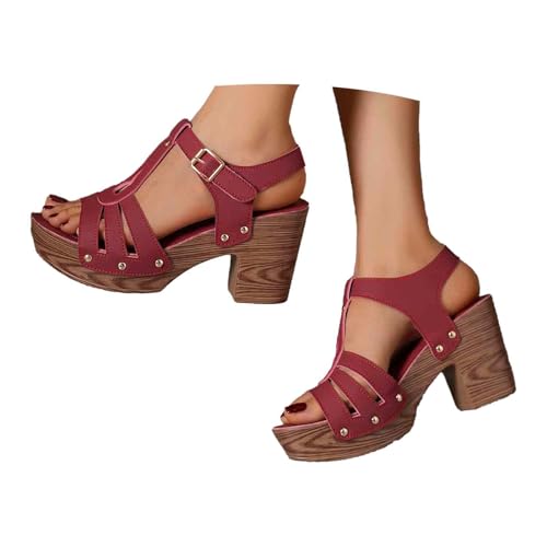 Generisch Freizeit Sommer Mit Weiche Fussbett Bequem Schuhe Für Damen Hoch Mesh Casual Strick Plateau Orthopädische Modische Waschbare Slingback Slide Sport Strand von Generisch