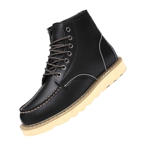 Generisch Freizeit Wanderschuhe Herren，Outdoor rutschfeste Bergschuhe，Mode High Top Sneaker，Winddicht Abriebfest Trekkingschuhe，Dicker Sohle Walkingschuhe，Leichte Wasserdicht Kletterschuhe von Generisch