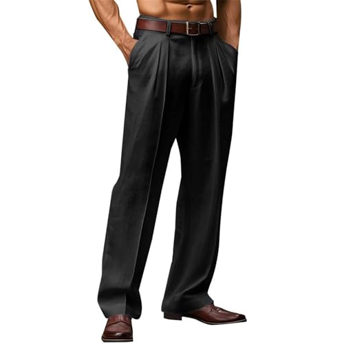 Generisch Freizeithose Herren Leinenhose Herren Lang Sommer Einfarbig Freizeithose Bequem Baggy ReißVerschluss Anzughose Atmungsaktiv Straight leichte Sommerhose lang Chino schwarz Generisch Freizeithose Herren Leinenhose Herren Lang Sommer Einfarbig Freizeithose Bequem Baggy ReißVerschluss Anzughose Atmungsaktiv Straight leichte Sommerhose lang Chino schwarz von Generisch