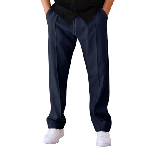 Generisch Freizeithose Herren Mit Bund, Chino Hose Herren Regular Fit Stretch, Sommerhose Atmungsaktiv Bundfaltenhose Leicht Golfhose Einfarbig Sporthose Schnelltrocknend Jogginghose Straight von Generisch