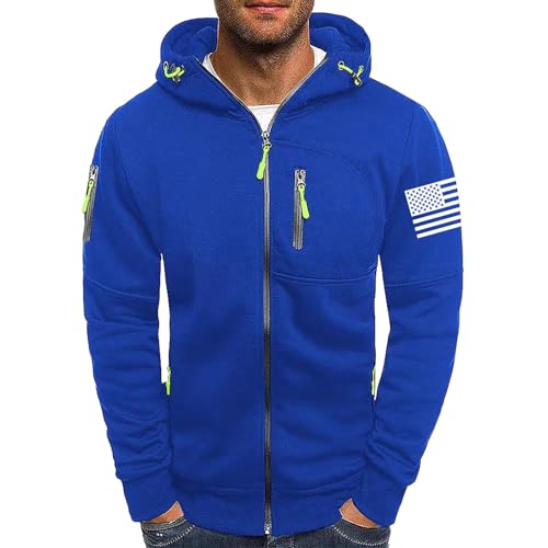 Generisch Freizeitjacke Herren Wasserdicht Kapuzenpulli Kapuzenjacke Herren Weiß Kapuzenpullover Herbst Mode Sport Freizeit Einfarbig Kapuzenjacke Sweatjacke Bequeme Sweatshirt Winter Übergangsjacke von Generisch