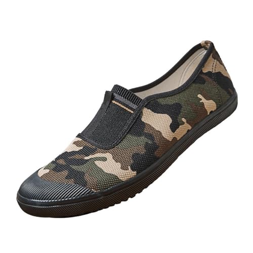 Generisch Freizeitschuhe Herren Sneaker Outdoor Flacheschuhe Tarnung Slip-On Joggingschuhe Breeze Schuhe Outdoorschuhe Sportlich Segeltuchschuhe mit Gummisohlen Laufschuhe Funky Schlupfschuhe von Generisch