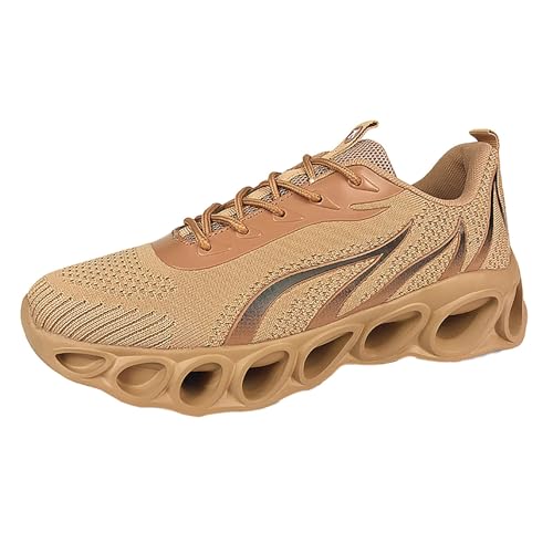 Generisch Freizeitschuhe Herren Sommer, Sportschuhe Herren Luftpolster Mesh Sneaker Atmungsaktiv Laufschuhe Leichtgewichts Straßenlaufschuhe Unisex Mesh-Stretch-Turnschuhe Weichen Sohle Schnürschuhe von Generisch