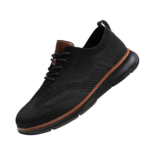 Generisch Freizeitschuhe Herren SommerSneaker Mesh Orthopädische Schuhe Atmungsaktiv Walkingschuhe Bequeme Wanderschuhe Leicht Laufschuhe Casual Straßenlaufschuhe Schnürer Flache Joggingschuhe von Generisch