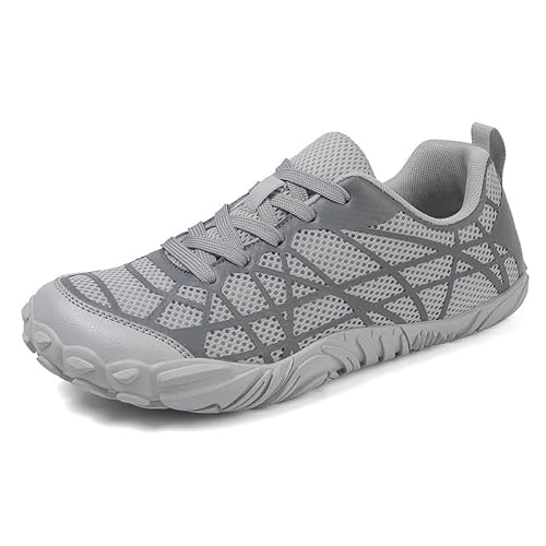 Generisch Frühjahr Outdoor Breitkopf atmungsaktive Netz Wanderschuhe Radschuhe Rutschschutz Bergsteigerschuhe Freizeitsportschuhe (Grau,40) von Generisch